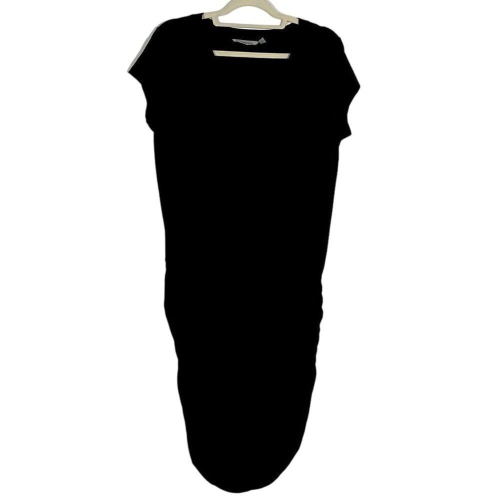 Athleta Topanga Tee Dress, Size Large, Black, Ruched Sides - Picture 4 of 14